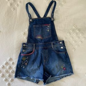 NWOT Girls Embroidered Overalls